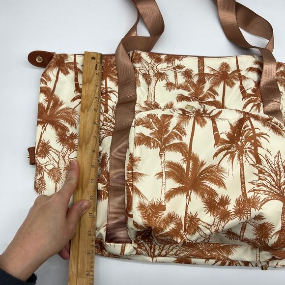 BumbleBella by Jill Martin Foldable Weekender Bags Palm Toile Camel - Picture 10 of 16